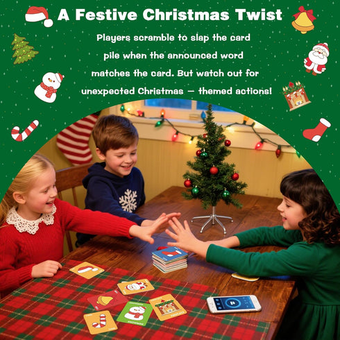 2-8 OHOME Back to School Supplies - Christmas Card Game Snowman Sock Cane Bell Hat for Family Kids Adults Teens Easter