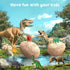 Dinosaur Eggs Dig Kit - Break Open 12 Easter Dino Eggs with 12 Surprise Dinosaurs - Science STEM Toys for Kids