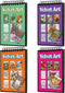 Jetec 4 Pcs Velvet Art Coloring Books Spiral Bound Posters Felt Pages for