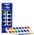 Prang Washable Semi-Moist 16 Classic Colors, 1 Brush, 41% More Paint