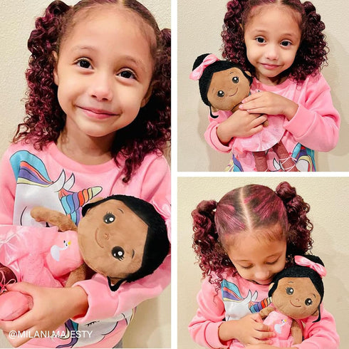 OUOZZZ 12.6" 1 1 Black Soft Baby Dolls Toys for Year Old Girl Gifts, African American Dolls Birthday Gifts for Year Old