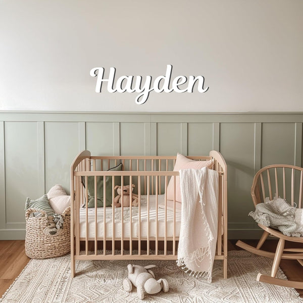 Custom Nursery Wood Name Sign Personalized Nursery Decor Kids Name Sign for