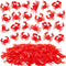 Lewtemi 50 Pcs Mini Red Crab/Crawfish Toy Soft TPR Rubber Fake Crab
