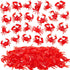 Lewtemi 50 Pcs Mini Red Crab/Crawfish Toy Soft TPR Rubber Fake Crab