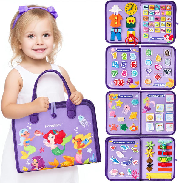 hahaland Busy Board Montessori Toys - 3 Year Old Girl Gifts Bithday