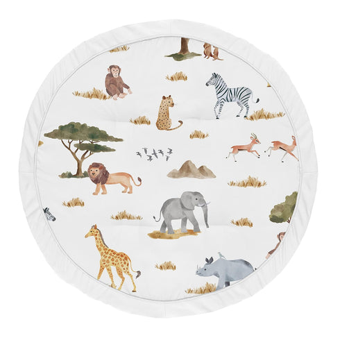 Sweet Jojo Designs Jungle Animals Baby Playmat Tummy Time Infant Play Mat