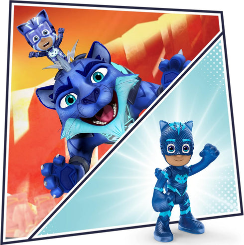 PJ Masks Animal Power Charge and Roar Power Cat, Interactive Preschool Toys with 20+ Lights and Sounds