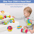 iPlay, iLearn 10pcs Set, 1 2 3 4 5 6 7 9 10 12 Baby Rattles Toys Infant Grab Shake Rattle, Easy Hold Sensory Teether