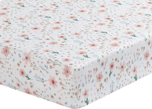 The Homistry 3-Piece Set Set The Hmistry Crib Bedding for Girls - Reversible Quilt, Fitted Sheet, Crib Skirt - Soft