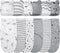 Ramede 6 Pack Swaddle Blanket with Hats for Baby Girl Boy 100%