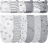 Ramede 6 Pack Swaddle Blanket with Hats for Baby Girl Boy 100%