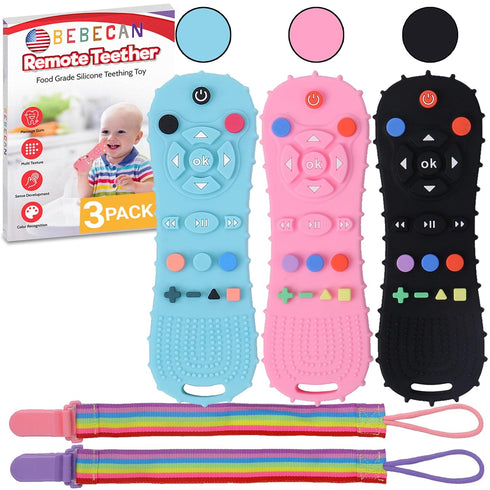 Silicone Baby Remote Teether, Safe BPA Free Control Toy, Perfect Distraction for Baby, Remote Teether for Infants