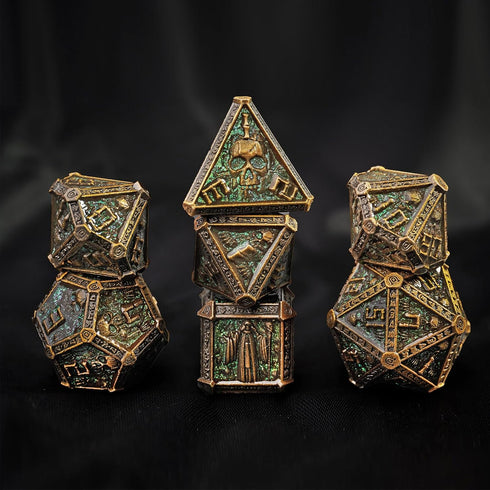 DND Metal Dice Set - Polyhedral D&D Dice with Gift Box for Dungeons and Dragons RPG Table Games