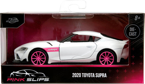 Pink Slips 1:32 W1 2020 GR Toyota Supra Die-Cast Car, Toys for Kids and Adults (White)