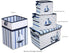 Ikat Zigzag/Chevron Nursery Storage Runner in Blue Stripes