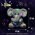 11'' Hopearl LED Musical Stuffed Elephant Lighting Up Singing Plush Toy Adjustable Volume Lullaby Animated Soothe