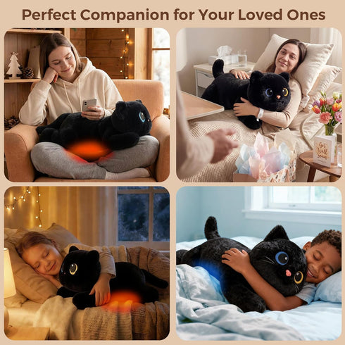 5 lbs 23 Inch Mewaii Weighted Stuffed Animals Adjustable, Heated & Coolable Plush for Realistic Hug, Microwavable