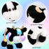 12'' Hopearl LED Musical Stuffed Cow Lighting Up Singing Plush Toy Adjustable Volume Lullaby Animated Soothe Birthday