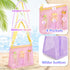 Summer Tagitary Beach Toys Mesh Beach Bags with Zipper, Kids Pool Sand Toys Seashell Crossbody for Boys and Girls