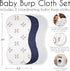 3 Pack Set Sweet Jojo Designs Baseball Sports Baby Boy Absorbent Burp Cloths for Infant Newborn - Red and White