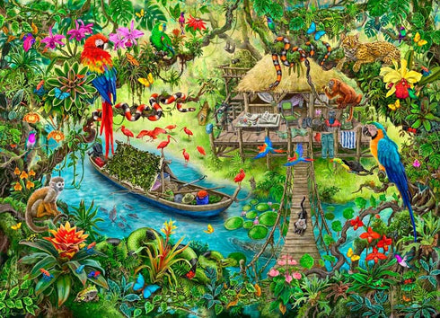 Ravensburger Escape Kids: Jungle Escape 368 Piece Jigsaw Puzzle - 12934, Unique Pieces Fit Together Perfectly