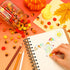 JUNEBRUSHS Fall Mini Erasers, 150Pcs Cute Thanksgiving Pencil Erasers for Kids, Bulk Maple Leaf Novelty Stationery