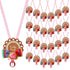 Landical 24 Pcs Cielito Lindo Party Pacifiers Necklaces Mexican Baby Shower Pacifiers Decorations