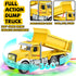 1 2 3 4 5 6 Car Toys for Toddlers, Dump Truck Toy with Self-Lifting Bed, Lights Music Toy Trucks Construction Vehicle