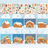 XZENTIRA 32 Sheets Christmas DIY Gingerbread Stickers Make a Gingerbread House DIY