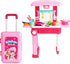 Toy Chef 2-in-1 Set Playset Travel Suitcase Kitchen for Children | Kids' Cooking Includes Toy Pots, Pans, Dishes