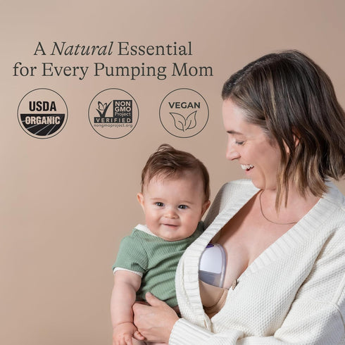 2 oz Lansinoh Organic Pumping Spray Lanolin-Free Flange Lubricant, Breast Pump Spray | Hypoallergenic, Vegan