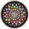 Bgraamiens Puzzle - Geometric Colorful Mandala - 1000 Pieces Creative Round Blue Board Jigsaw
