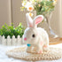 Easfan Walking Bunny Stuffed Animal, Interactive Jumping Spotted Rabbit Educational Plush Toy for Kids, 7''
