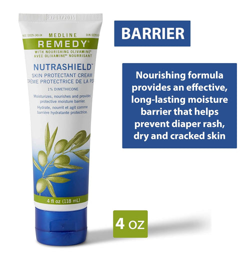 MSC094534 (4 Medline Remedy Nutrashield Skin Protectant, ounce), for use as a barrier cream, or dry or chapped skin
