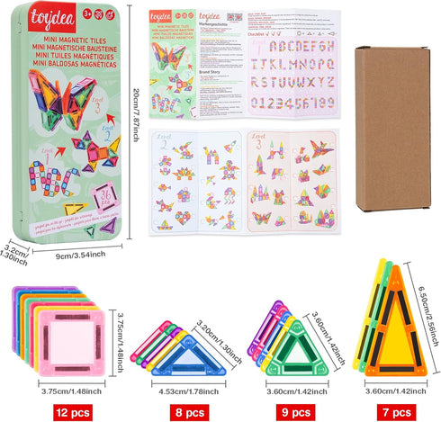 36 Set, 3-8, Easter Magnetic Tiles for Kids, PCS Mini Building Blocks, STEM Construction Travel Toys for Toddlers Age