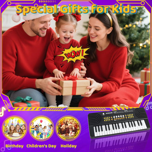 Drmukie 37 3-5 3 4 5 6 7 Upgraded Key Piano Keyboard Toy for Kids Ages Electric Pianos with Microphone Toddler First