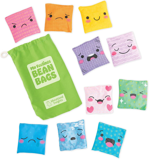 Educational Insights My Feeling Bean Bags, Set of 10, Social Emotional Learning for Preschool Kindergarten
