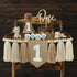 1st Boho Nude Birthday Highchair Wood Bead Tassel Garland Conical Cap Wooden Cake Topper For Boys