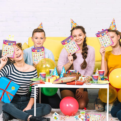 Happy Birthday Bingo Cards - 24 Players Birthday Party Game for Kids, Family Birthday Party Favor