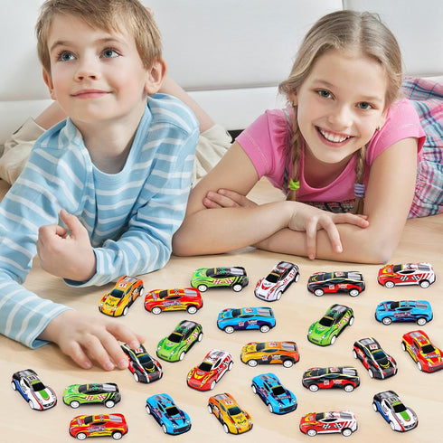 28 3-8, Pcs Pull Back Cars for Kids, Mini Vehicles Toy Bulk Party Favor Racing Cars Toys for Toddlers Boys Girls Ages