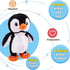 Hopearl Talking Singing Penguin, Interactive Animated Toy that Repeats What You Say, Plush Buddy for Toddlers