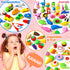 70 Pack Animal Erasers for Kids - 3D Puzzle Mini Erasers, Classroom Supplies, Bulk Desk Toys, Party Favors