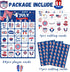 4th of July Bingo Cards - 24PCS Red White and Blue Cards for Kids and Adults Patriotic Activities