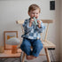 Mushie Silicone Robot Rattle & Teether Toy for Babies