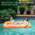 Inflatable Tanning Pool for Adults, Tanning Pool with Pillow Lounger Float and Cup Holders, Orange X-Large for Backyard