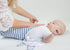 Set 3, Amazing Baby Swaddle Blanket with Adjustable Wrap, of Tiny Anchors, Stripes and Solid, Denim and Gray, Small