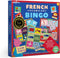 eeBoo French Bingo Vocabulary Game - Includes Pronunciation Guide & Drawstring Bag, 6 Game Boards, 48 Chips