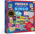 eeBoo French Bingo Vocabulary Game - Includes Pronunciation Guide & Drawstring Bag, 6 Game Boards, 48 Chips
