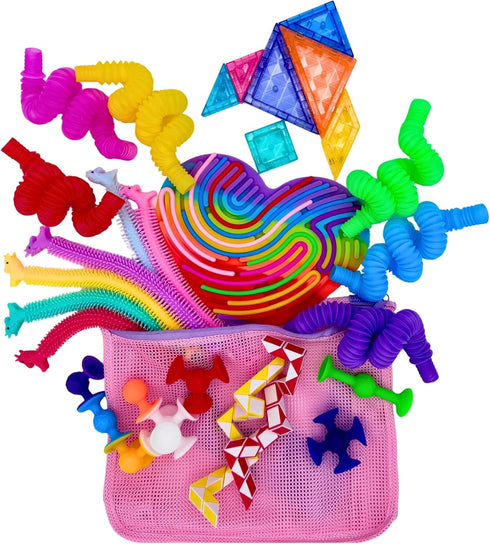 NAMUWASAE Travel Fidget Toy Set for Kids 31Pcs Sensory Kit for Stress Relief