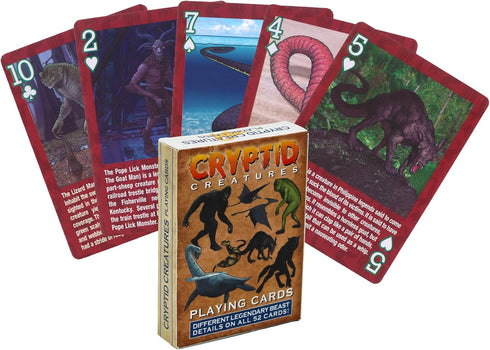 Paradise Cay Publications, Inc. Standard 52 Card Deck Playing Cards (Cryptid Creatures)